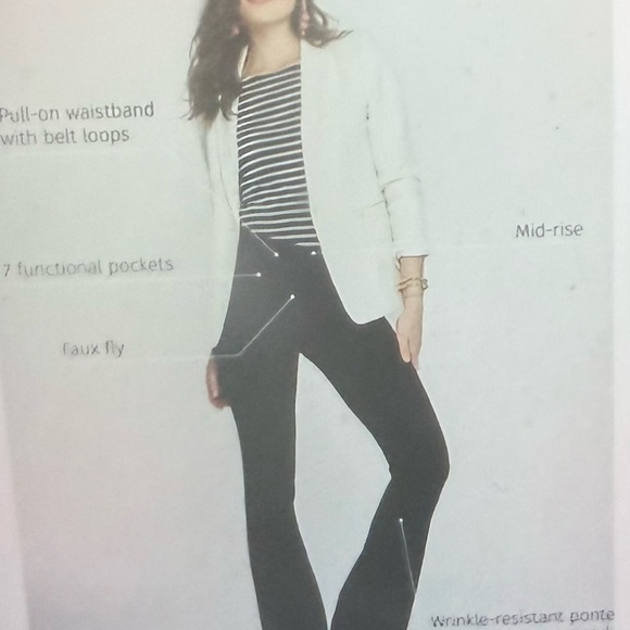 Betabrand Pants - Betabrand, NWT, 7 pocket dress yoga Women's Black Mid-Rise Pants size M black